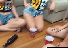 College besties got their tight pussies pounded hard