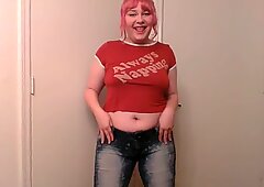 inborn chubby honey flashes herself off for you.