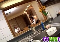 Hibiki Ohtsuki tries cock in each of her love holes