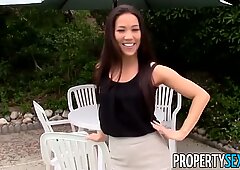 Hot Asian real estate agent fucking her client