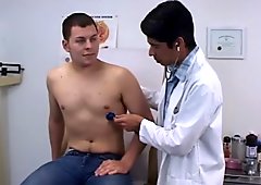 Horny doctor examines body