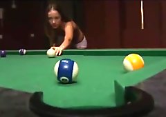 Ivana Fukalot Playing Pool In Undies