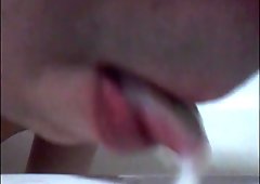 I lick up my own cumshot , please comment