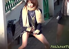 Japanese students pee